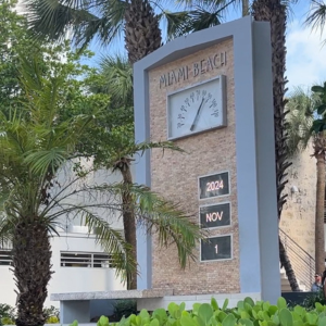 clock thermometer Miami Beach South Beach Ocean Drive