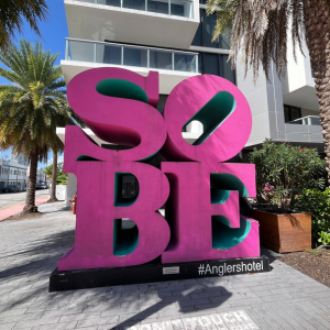 SOBE Is Love Sign Miami Beach South Beach tourist photos